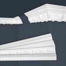 Marbet Design - Moulures de stuc à motifs blancs, eps Styropor ajustement forme, Paquets d'épargne Marbet série b: B-34 / 70x90mm, 20 Mètres / 10