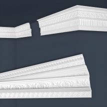 Marbet Design - Moulures de stuc à motifs blancs, eps Styropor ajustement forme, Paquets d'épargne Marbet série b: B-50 / 36x99mm, 20 Mètres / 10