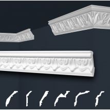 Marbet Design - Moulures de stuc à motifs blancs, eps Styropor ajustement forme, Paquets d'épargne Marbet série b: B-5 / 34x56mm, 20 Mètres / 10