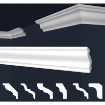 Marbet Design - Moulures en stuc blanc et clair, coffrage xps Styropor, paquets d'épargne Marbet Series-E: E-5 / 45x45mm, 50 Mètres / 25 Bandes