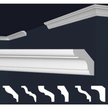 Moulures en stuc blanc et clair, coffrage XPS Styropor, paquets d'épargne Marbet Series-E: E-23 / 22x22mm, 40 Mètres / 20 Bandes