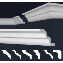 Marbet Design - Moulures en stuc blanc et clair, coffrage xps Styropor, paquets d'épargne Marbet Series-E: E-21 / 62x62mm, Max. Forfait (meilleur