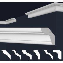 Marbet Design - Moulures en stuc blanc et clair, coffrage xps Styropor, paquets d'épargne Marbet Series-E: E-24 / 29x29mm, 2 mètres / 1 bande