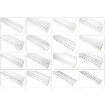 Moulures à motifs pu Polyuréthane Décor de stuc pour mur et plafond Moulures fh: 20 Mètres / 10 Bandes, FH0012 - 93x88mm