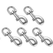 Mousqueton 5pcs - Crochets avec Emerillon pour Collier pour Chien -Mousquetons Alliage de Zinc Solide Multifonction-Camping Pédestre Pêche