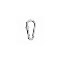Mousqueton pompier avec écrou 8cm inox