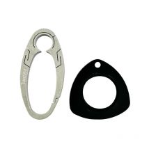 Mousqueton porte-clés anti-perte en acier inoxydable, outil ménager multifonctionnel avec décapsuleur + étui de protection Air tag