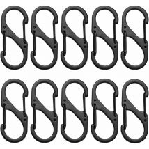 Mousquetons,Petit Mousqueton,30 Pièces Mini Mousqueton,S Mousqueton,Clips Porte-Clés à Double Ressort s Forme Mousquetons en Alliage D'Aluminium