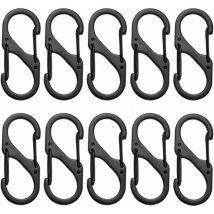 Mousquetons,Petit Mousqueton,30 Pièces Mini Mousqueton,S Mousqueton,Clips Porte-Clés à Double Ressort S Forme Mousquetons en Alliage D'Aluminium