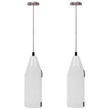 Yzmrbdqc - Mousseur à lait à café électrique - Mini mousseur à lait de cuisine Mousseur à lait en acier inoxydable à piles Cafetière à piles - Mini