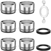 Tigrezy - Mousseur robinet 6 pièces M24 filtres, mousseur robinet economiseur d'eau de cuisine et salle de bain, economiseur d'eau en acier
