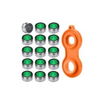 Mousseur Robinet Economiseur d'eau 15pcs M24 Embout Haute Qualité Matériel en Laiton Chromé + 1pc aérateur de Robinet universel,