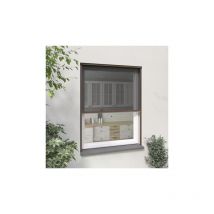 Moustikit - Moustiquaire enroulable verticale fenêtre en alu marron Confort - h 160 cm x l 180 cm