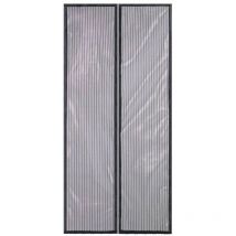 Moustiquaire pour porte Magnétique Fermeture Automatique Noir 90 x 210CM
