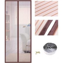 Moustiquaire à Fermeture Aimantée Format personnalisé Convient pour n'importe quelle porte montage adhésif facile Bande Adhésive et Auto-Agrippante
