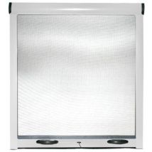 Moustiquaire à enroulement en kit réductible universel pour fenêtres verticales EASY-UP Blanc 60x150
