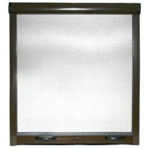 Your Self - Moustiquaire à enroulement en kit réductible universel pour fenêtres verticales easy-up Marron 80x170