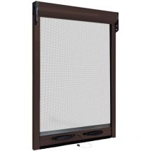 Zanzariera a rullo per finestra scorrevole verticale 140x170cm marrone