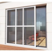 Avosdim - Moustiquaire coulissante baie vitrée - L240 x H240cm - Blanc