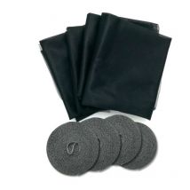 Moustiquaire de fenêtre Velcro x 4, noir 1,3x1,5 m, rideau invisible de fenêtre simple auto-adhésif
