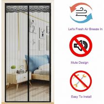 Moustiquaire de fenêtre Moustiquaire Magnétique Porte 90x220cm,Moustiquaire Porte en Fibre de Verre,Rideaux Anti Mouches pour Porte Fermeture