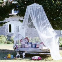Moustiquaire de lit, Grand Moustiquaire pour lit, Moustiquaire Ciels De Lit, Les Moustiquaires Rondes sont Faciles à Installer, Blanc,taille