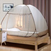 Moustiquaire de lit, moustiquaire de voyage portable, rideau anti-moustiques de camping à double porte, moustiquaire dôme à installation facile 200 x