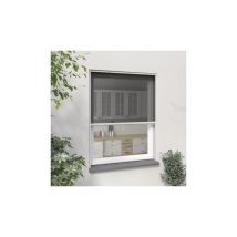 Moustikit - Moustiquaire enroulable verticale fenêtre en alu blanc Confort - h 160 cm x l 150 cm