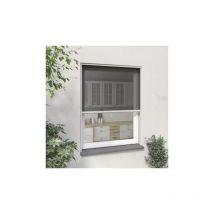 Moustikit - Moustiquaire enroulable verticale fenêtre en alu blanc Confort - h 160 cm x l 125 cm