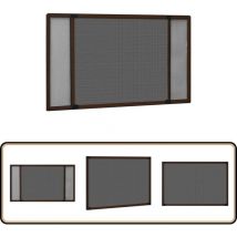 Moustiquaire extensible pour fenêtres Marron (100-193)x75 cm - Moustiquaire Fenetre - Moustiquaire Extensible - Protection Insecte - Anti Moustique