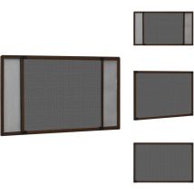 Moustiquaire extensible pour fenêtres Marron (100-193)x75 cm - Moustiquaire Fenetre - Moustiquaire Extensible - Protection Insecte - Anti Moustique