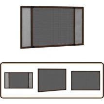 Moustiquaire extensible pour fenêtres Marron (75-143)x50 cm - Moustiquaire Fenetre - Moustiquaire Extensible - Protection Insecte - Volets Roulants