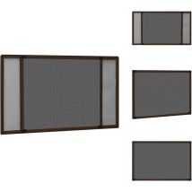 Moustiquaire extensible pour fenêtres Marron (75-143)x50 cm - Moustiquaire Fenetre - Moustiquaire Extensible - Protection Insecte - Volets Roulants