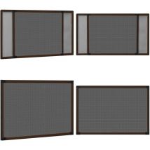 Moustiquaire extensible pour fenêtres Marron (75-143)x50 cm - Moustiquaire Fenetre - Moustiquaire Extensible - Protection Insecte - Volets Roulants