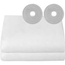 Moustiquaire Fenetre 2 Paquets 150x200cm Toile Moustiquaire pour Fenêtre Adhesif Ajustable Filet écran Insecte (Blanche)