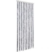 Lling - inlife Moustiquaire Gris et blanc 90x220 cm Chenille