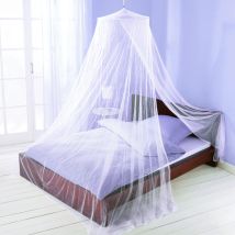 Moustiquaire Lit Double 250x65cm – Moustiquaire de lit – Longueur, Largeur, Type de structure de lit, Matières