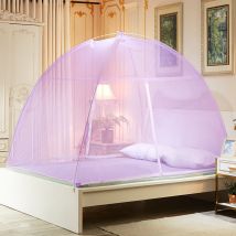 Moustiquaire lit & jardin dôme pop up fermeture zippée Violet 150x200cm