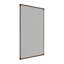 Moustiquaire IRS sur Cadre pour Fenêtres Clarissa cm 120x120 Panneau Marron