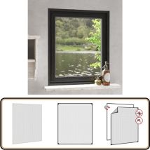 Moustiquaire magnétique pour fenêtres anthracite 100x120 cm - Moustiquaire Magnétique - Moustiquaire Fenêtre - Protection Insecte - Filets