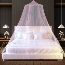 Moustiquaire, Moustiquaires à Dôme, Moustiquaire de lit Grand Moustiquaire en Polyester, Fit Ciel de Lit pour Lit de Bébé, Lit Simple, Lit Double