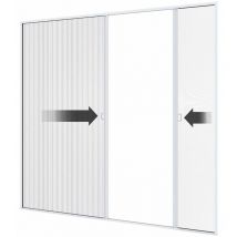 Moustiquaire plissée double porte premium Blanc