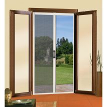 Sangiorgio - Moustiquaire Plisse Pour Porte Cm 120 x 240 Marron - Ouvert Simple. Saint George