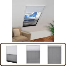 Moustiquaire plissée pour fenêtre et store Aluminium 60 x 80 cm - Moustiquaire Fenètre - Moustiquaire Pliee - Protection Contre Les Insectes - Stores