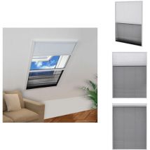 Moustiquaire plissée pour fenêtre et store Aluminium 60 x 80 cm - Moustiquaire Fenètre - Moustiquaire Pliee - Protection Contre Les Insectes - Stores