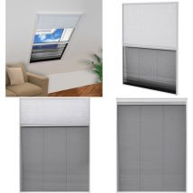Moustiquaire plissée pour fenêtre et store Aluminium 60 x 80 cm - Moustiquaire Fenètre - Moustiquaire Pliee - Protection Contre Les Insectes - Stores