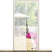 Cyslmuk - Moustiquaire Porte Fenetre Magnétique, 120X210 cm Rideau Moustiquaire Aimantée Fermeture Automatique Maille Ultra Fine Adhésive