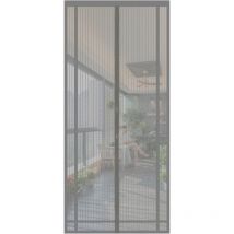 Ajustable 100x220cm Gris, Moustiquaire Porte Fenetre Magnetique Flexible Aimantée sans Percage Rideau
