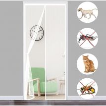 Moustiquaire Porte MagnéTique 120x210cm(47x83inch) Rideau Moustiquaire Rideau Anti Mouche Fermeture Automatique pour Porte d Entrée