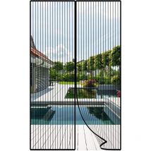 Moustiquaire Porte Magnétique, 120x220cm Moustiquaire pour Porte, Rideau de Porte Moustiquaire Magnétique, Rideaux Anti Mouche avec Bandes
